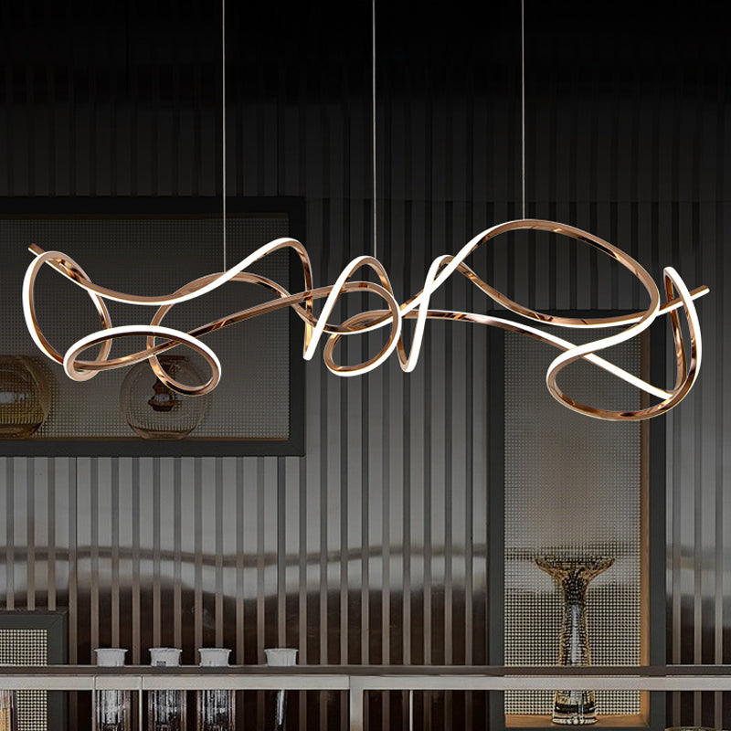 NORVIN L Linear Chandelier by Lampadom - detail view