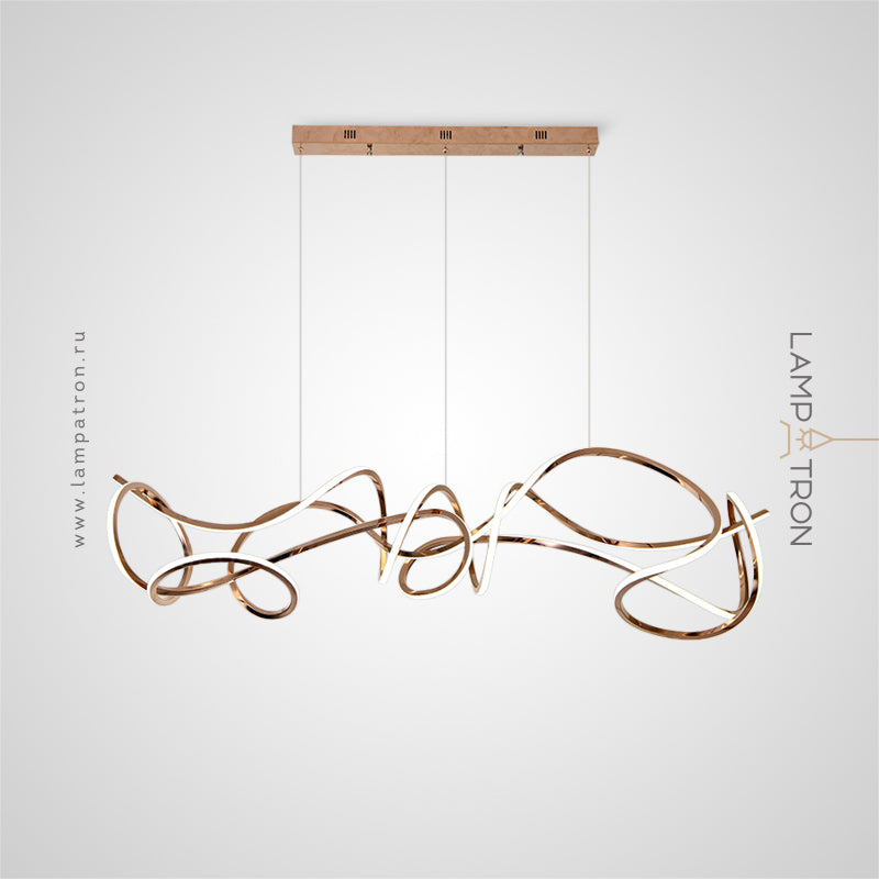 NORVIN L Linear Chandelier by Lampadom - ambient shot