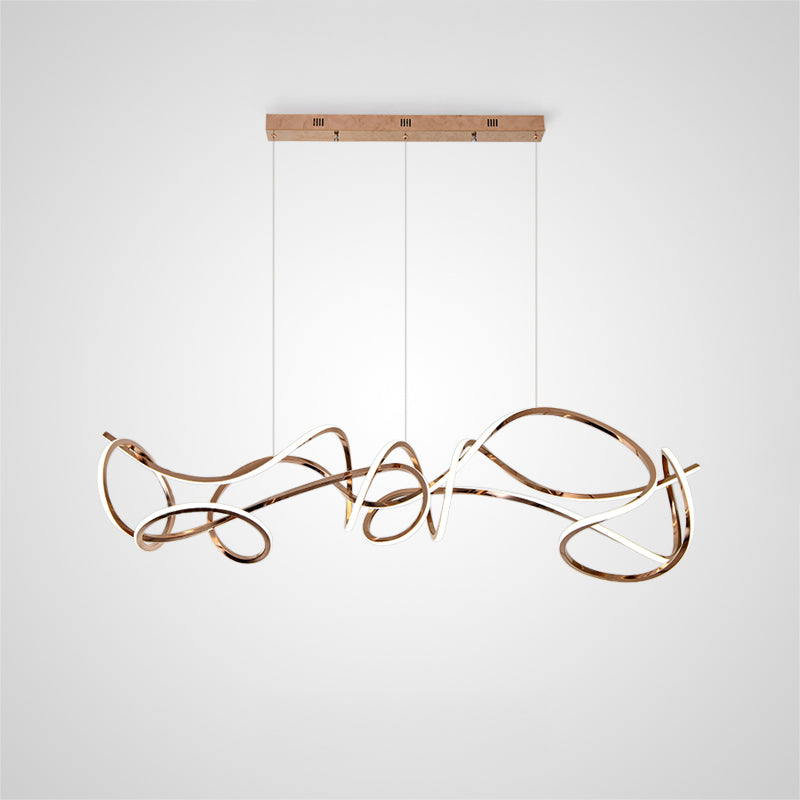 NORVIN L Linear Chandelier by Lampadom - detail view