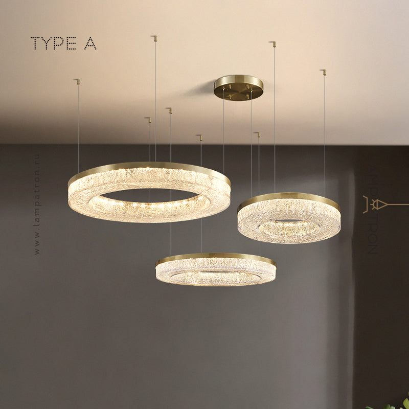 OLAGUS COMBO Ring Chandelier by Lampadom - ambient shot