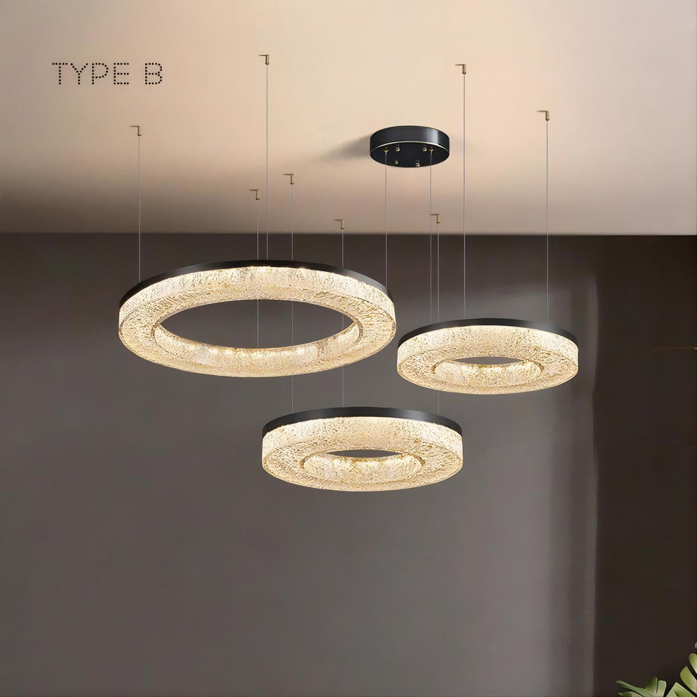 OLAGUS COMBO Ring Chandelier by Lampadom - scale reference