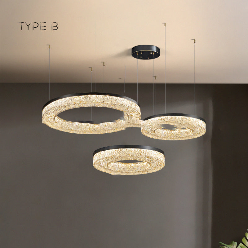 OLAGUS COMBO Ring Chandelier by Lampadom - close-up