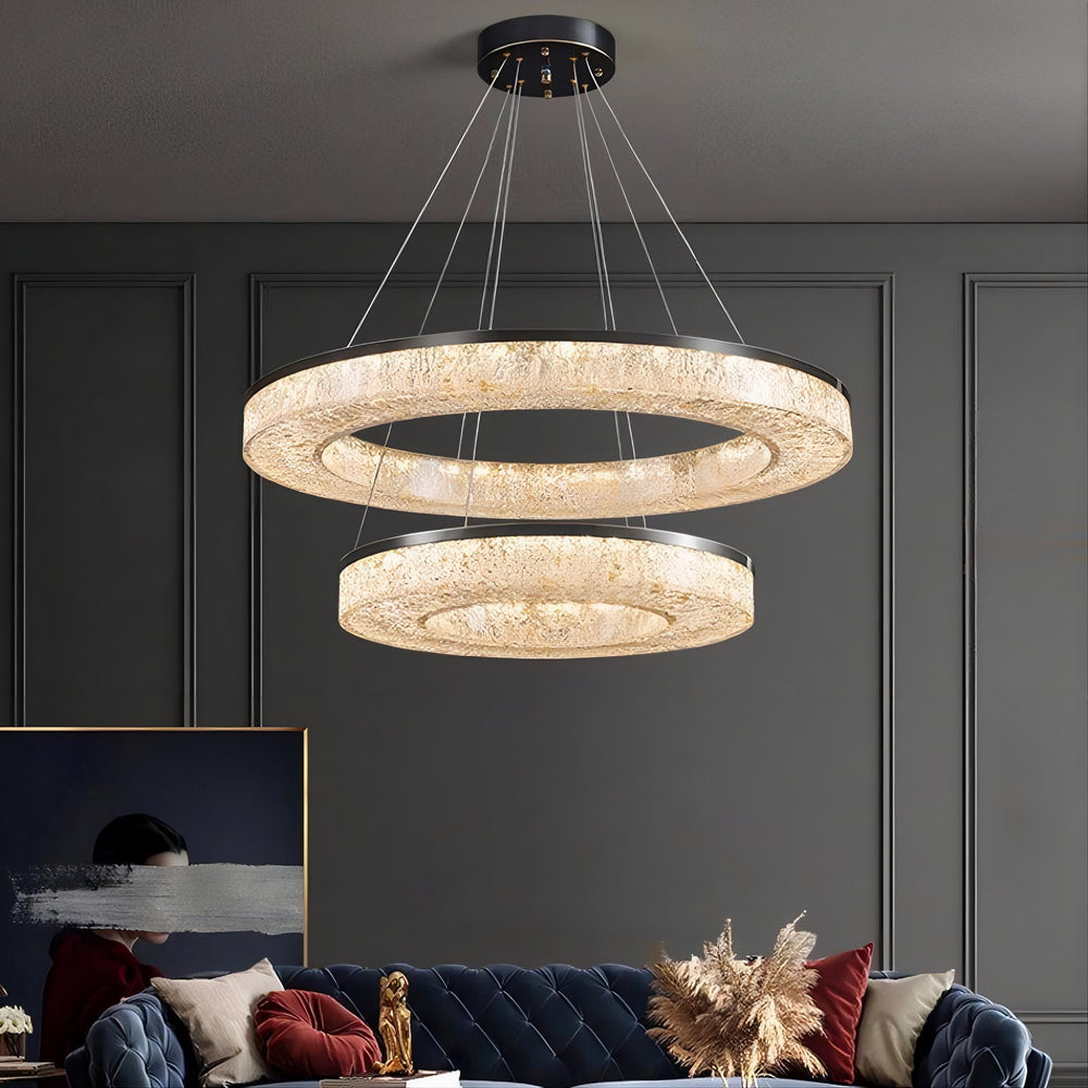 OLAGUS Ring Chandelier by Lampadom - side view