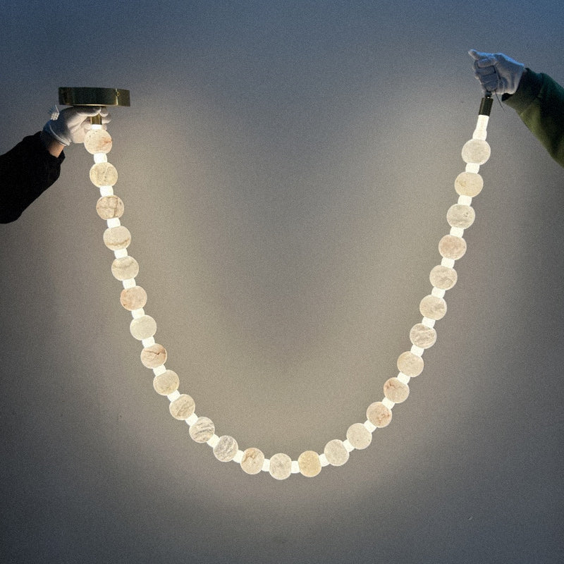 OLAUS MARBLE Pendant by Lampadom - side view