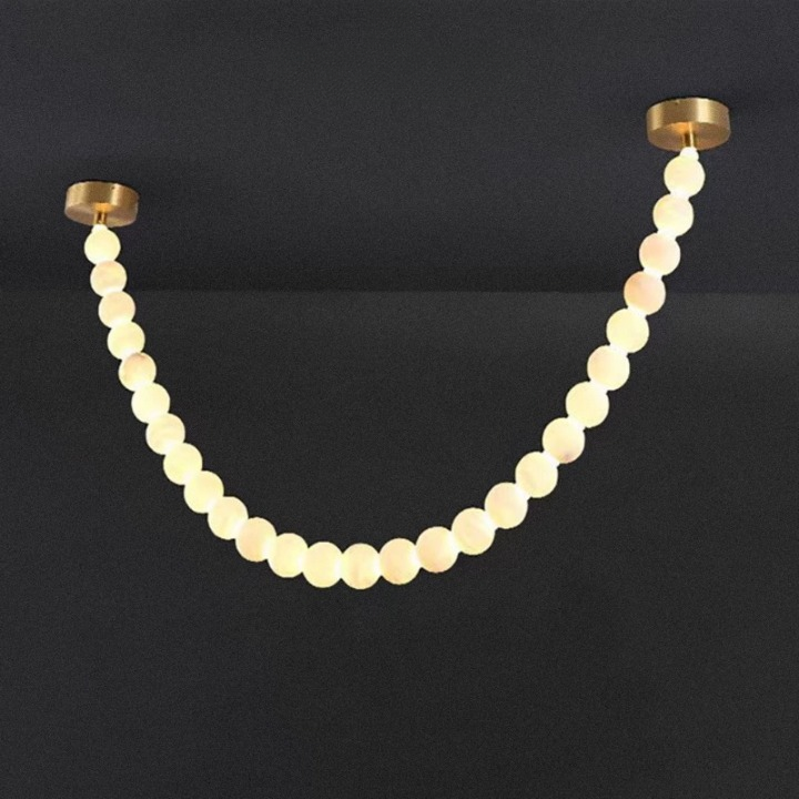 OLAUS MARBLE Pendant by Lampadom - side view