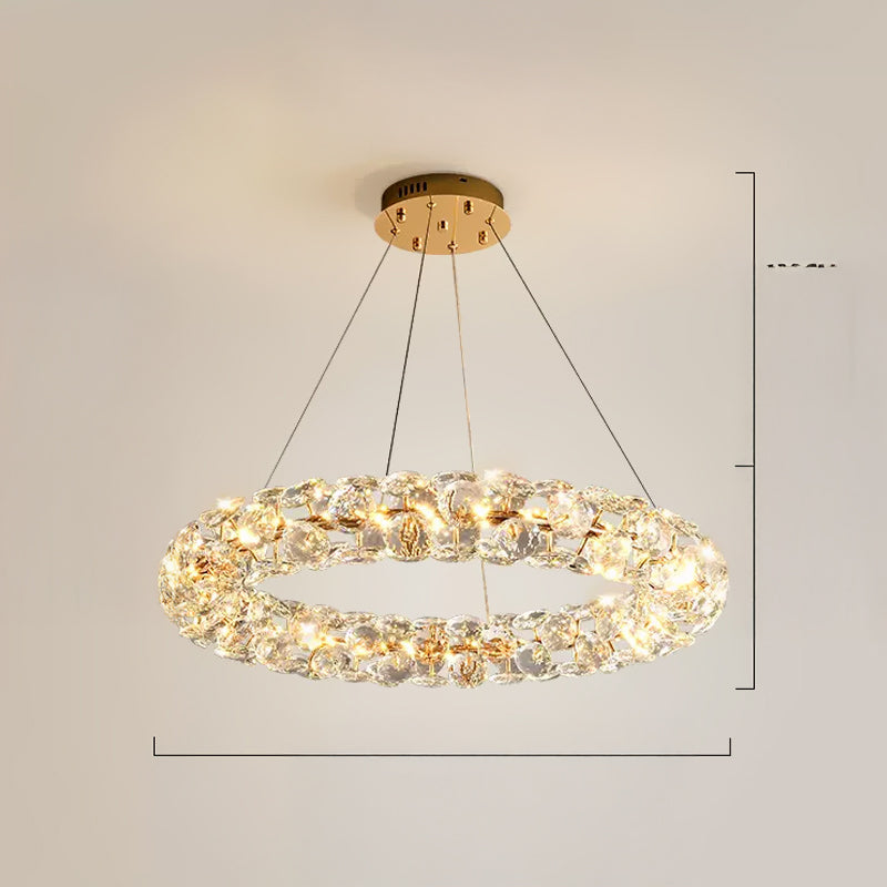ORESTES Ring Chandelier by Lampadom - close-up