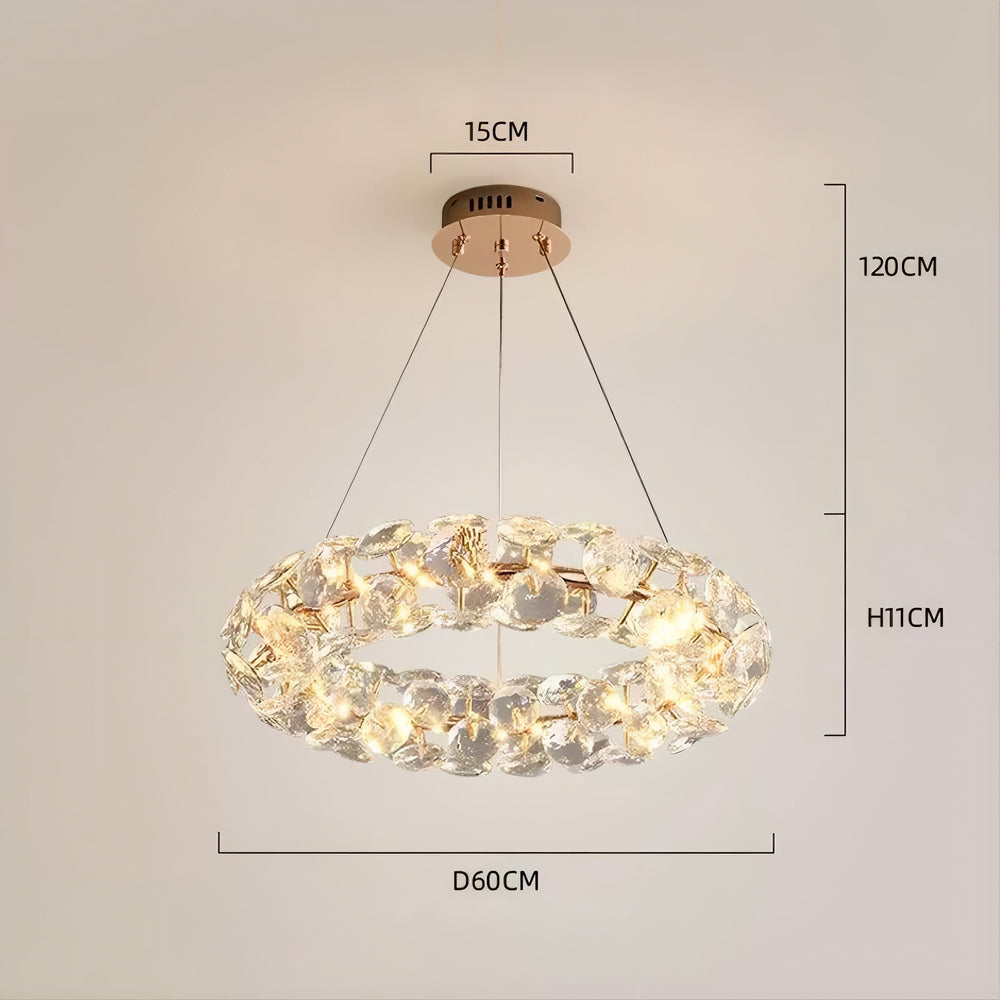 ORESTES Ring Chandelier by Lampadom - side view