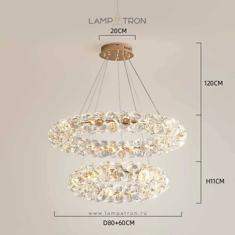 ORESTES Ring Chandelier by Lampadom - top view