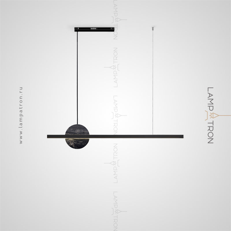 ORLAUG Linear Chandelier by Lampadom - side view