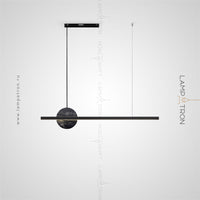 ORLAUG Linear Chandelier by Lampadom - side view