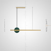 ORLAUG Linear Chandelier by Lampadom - angle view