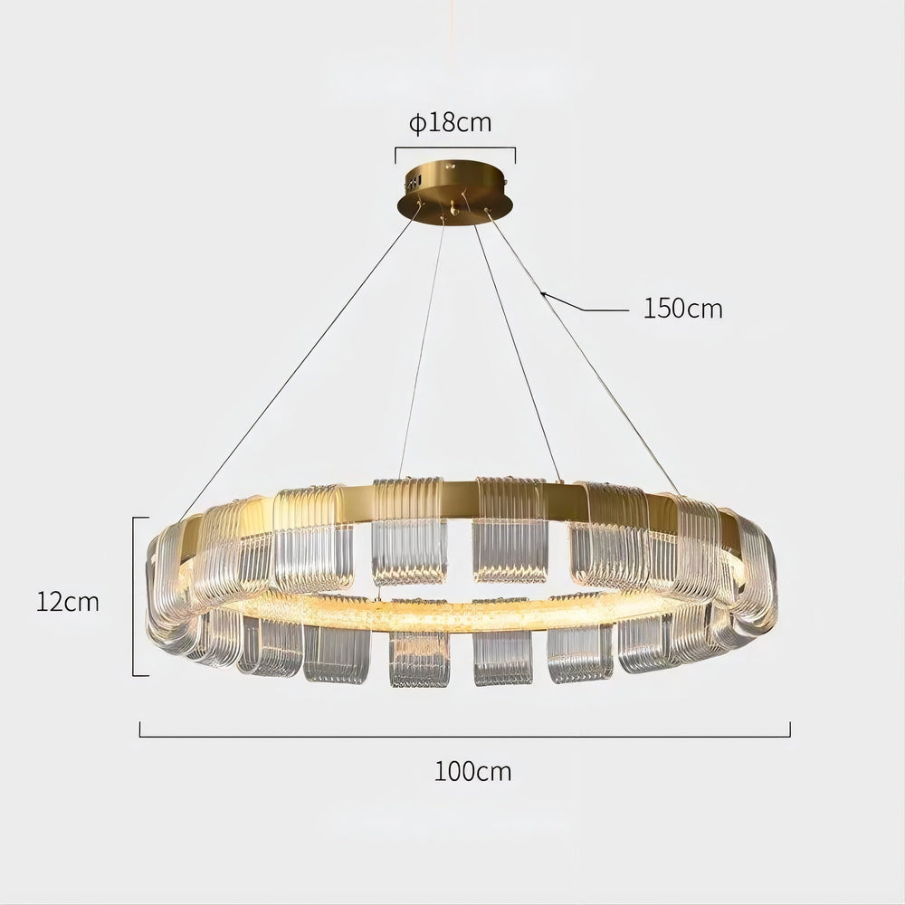 ORVILLE Ring Chandelier by Lampadom - side view