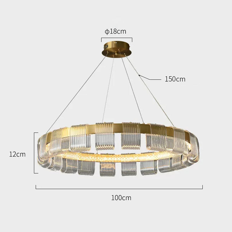 ORVILLE Ring Chandelier by Lampadom - side view