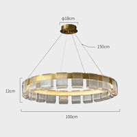 ORVILLE Ring Chandelier by Lampadom - side view