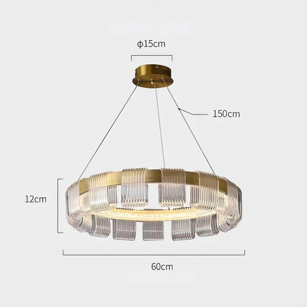 ORVILLE Ring Chandelier by Lampadom - top view