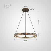 OSVALD A Ring Chandelier by Lampadom - close-up
