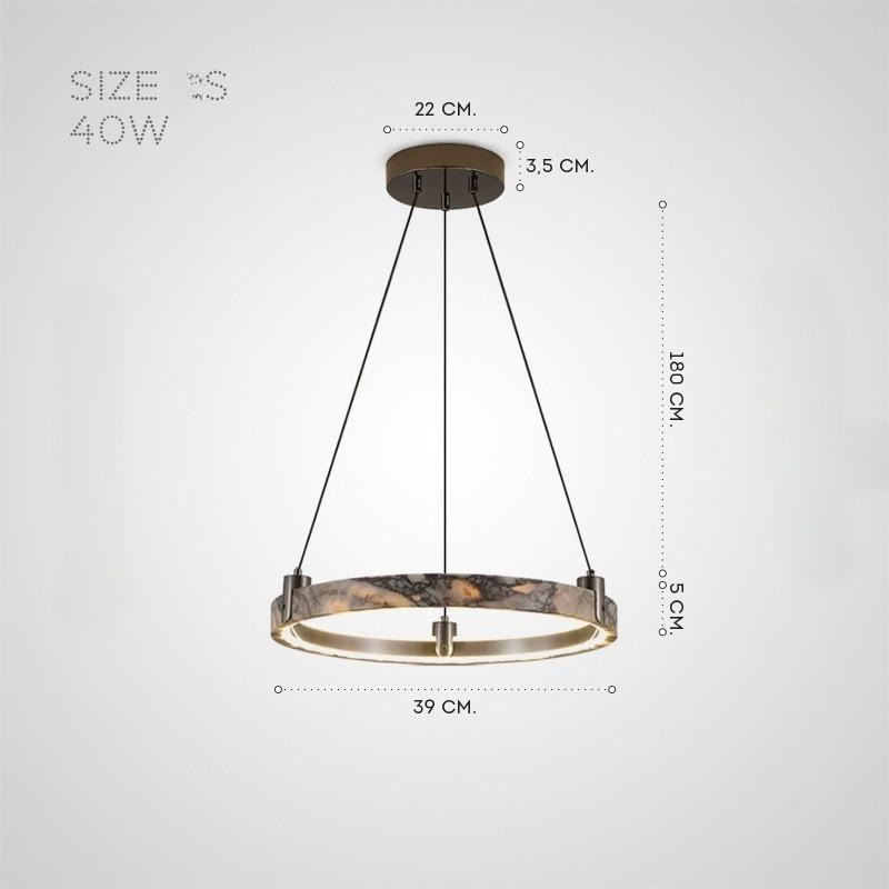 OSVALD A Ring Chandelier by Lampadom - angle view