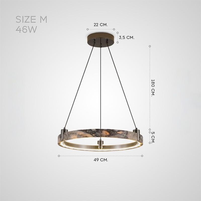 OSVALD A Ring Chandelier by Lampadom - side view