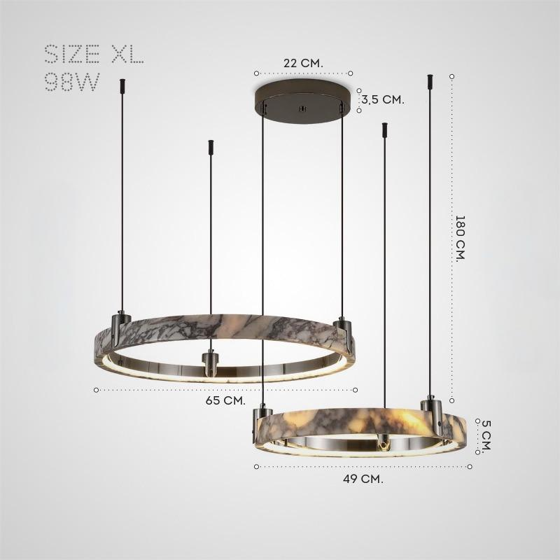 OSVALD B Ring Chandelier by Lampadom - close-up