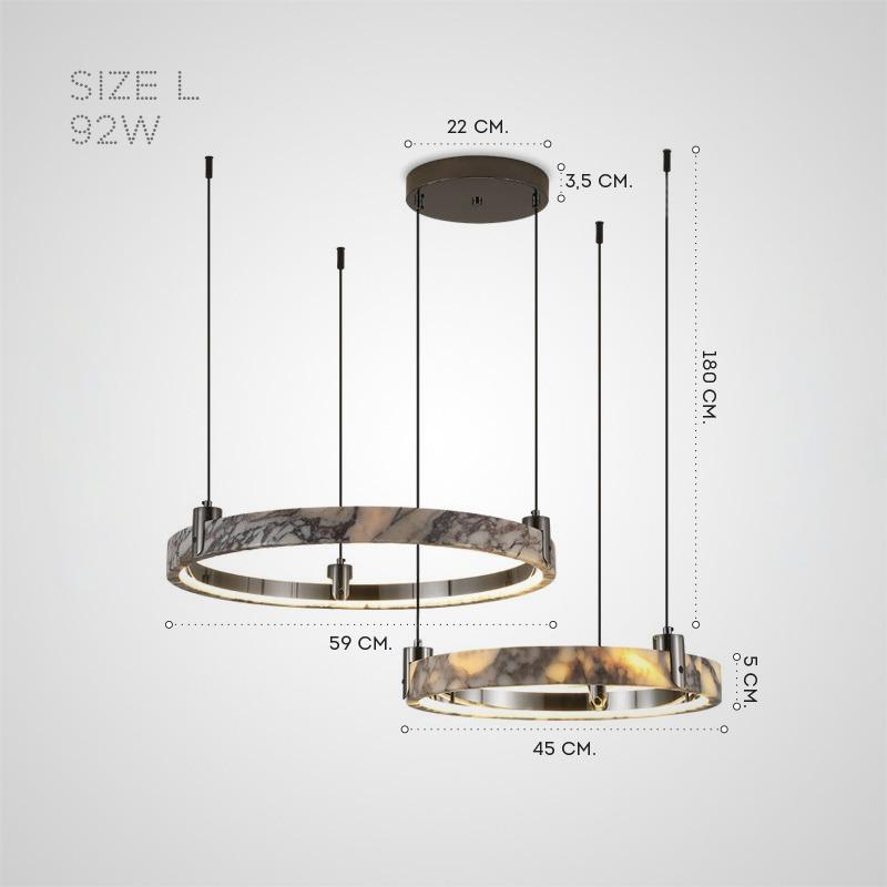 OSVALD B Ring Chandelier by Lampadom - side view