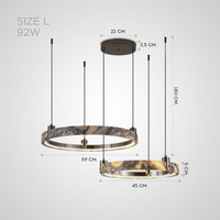 OSVALD B Ring Chandelier by Lampadom - side view