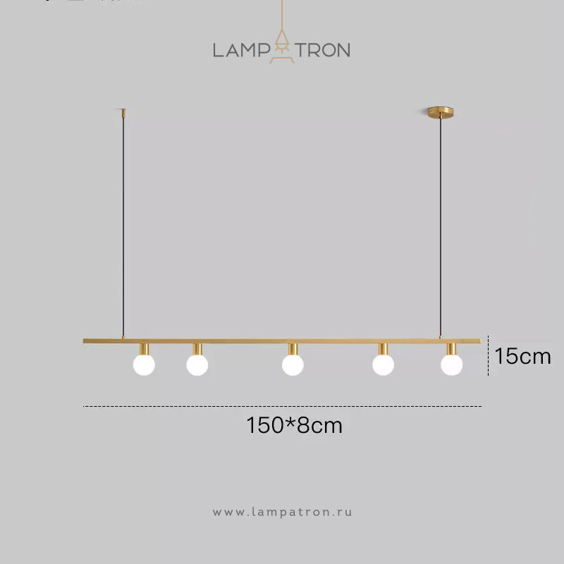 OTTEN Linear Chandelier by Lampadom - top view