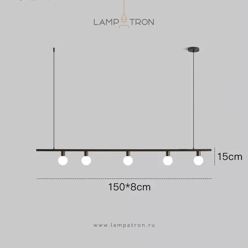 OTTEN Linear Chandelier by Lampadom - angle view