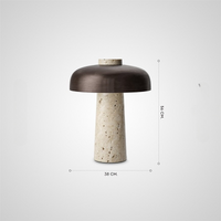 OVAR Table Lamp by Lampadom - scale reference