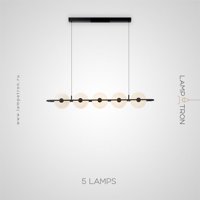 PAAVO Linear Chandelier by Lampadom - side view