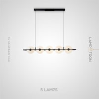 PAAVO Linear Chandelier by Lampadom - side view