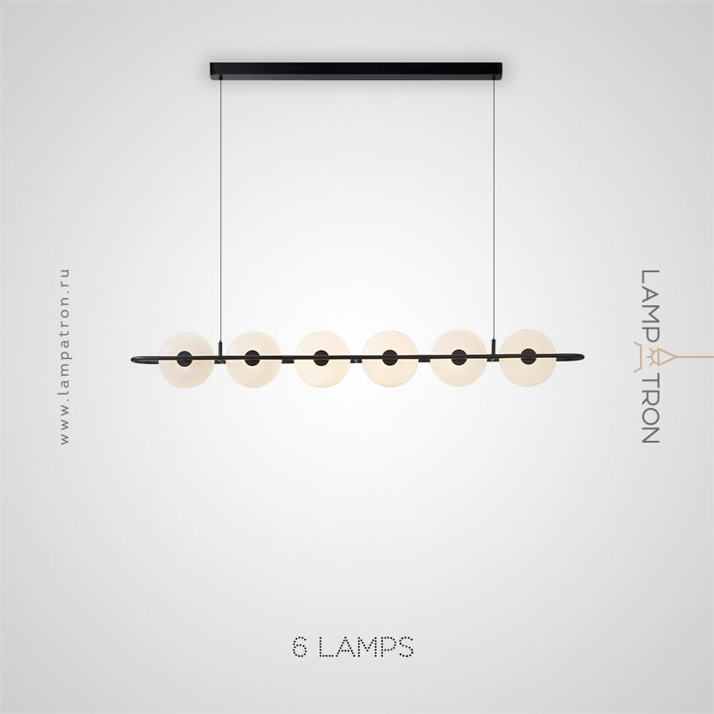 PAAVO Linear Chandelier by Lampadom - close-up