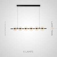 PAAVO Linear Chandelier by Lampadom - close-up