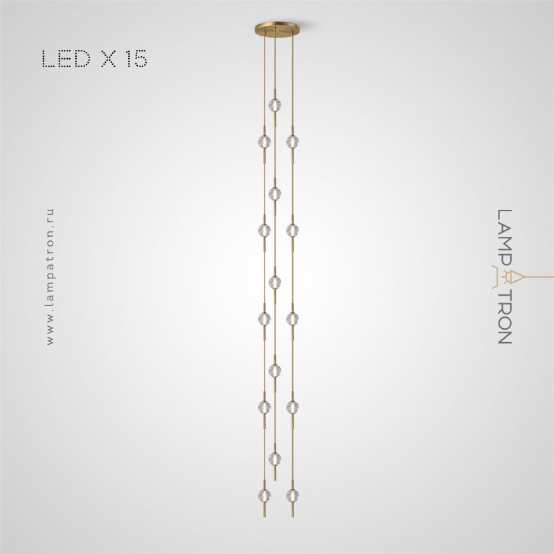 PARLY COMBO Cascade Light by Lampadom - side view
