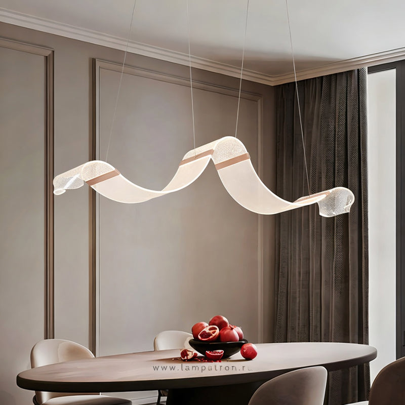 PAULinear Chandelier by Lampadom - side view