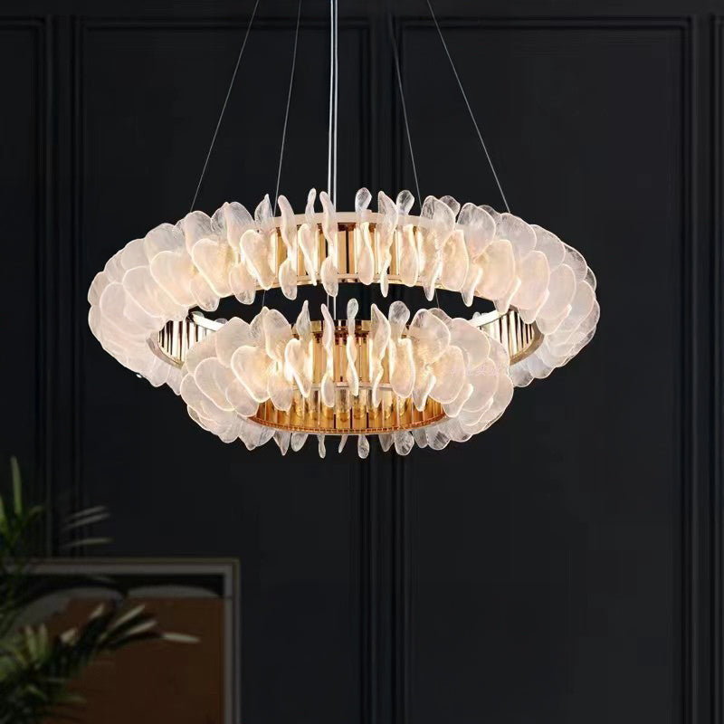 PETALS Ring Chandelier by Lampadom - close-up