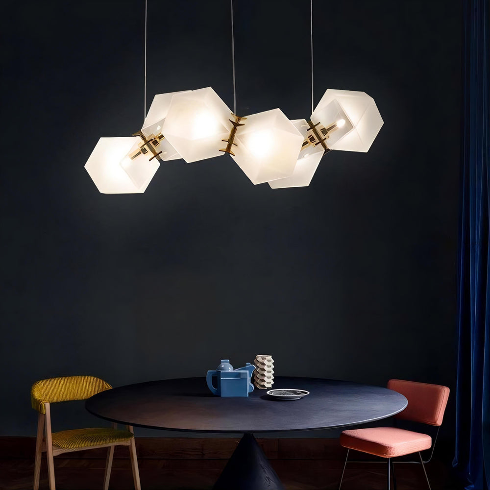 PHILLIS Linear Chandelier by Lampadom - side view