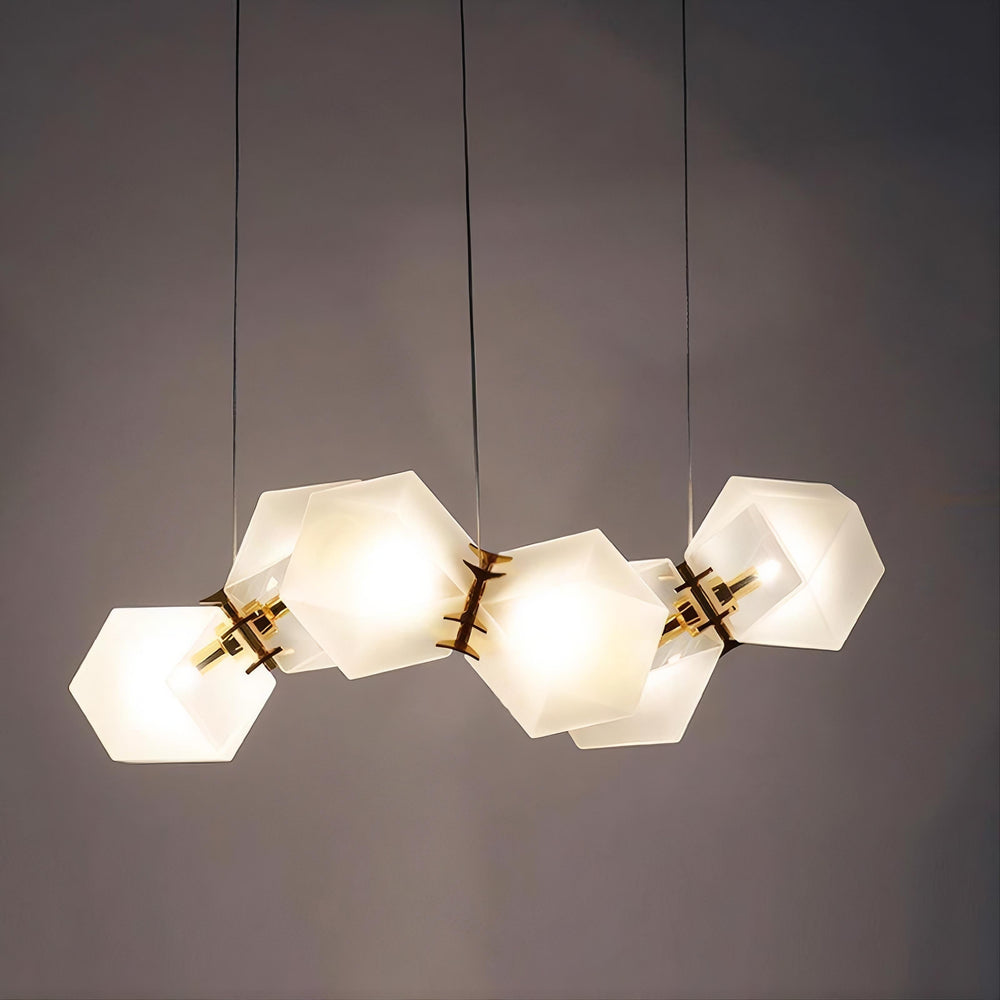 PHILLIS Linear Chandelier by Lampadom - side view