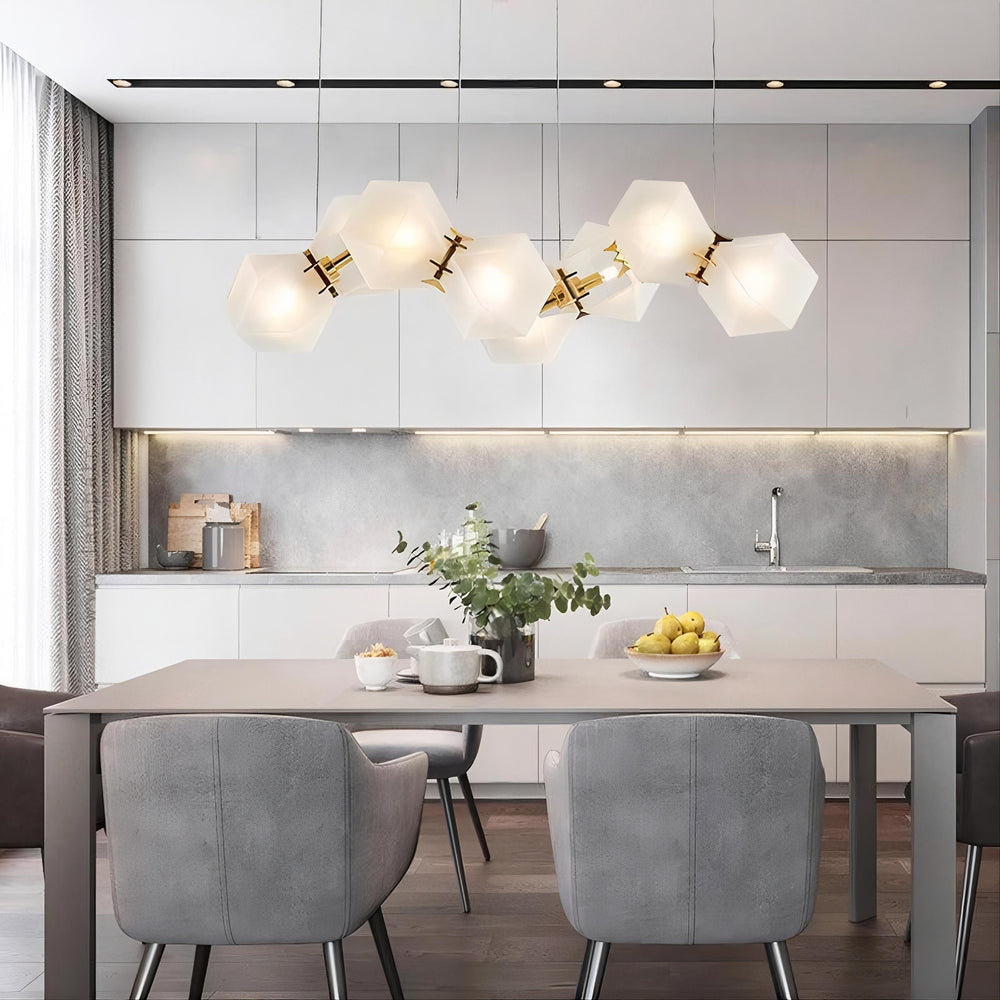 PHILLIS Linear Chandelier by Lampadom - angle view