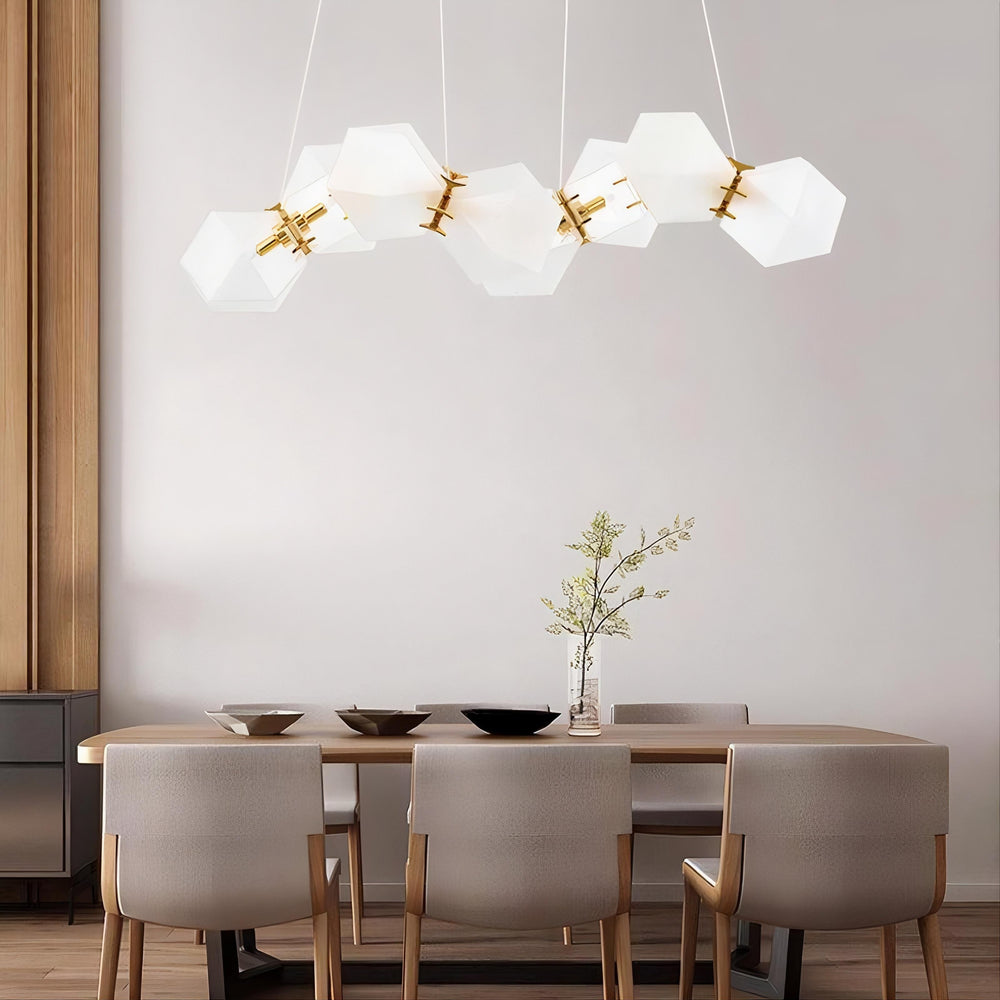 PHILLIS Linear Chandelier by Lampadom - close-up
