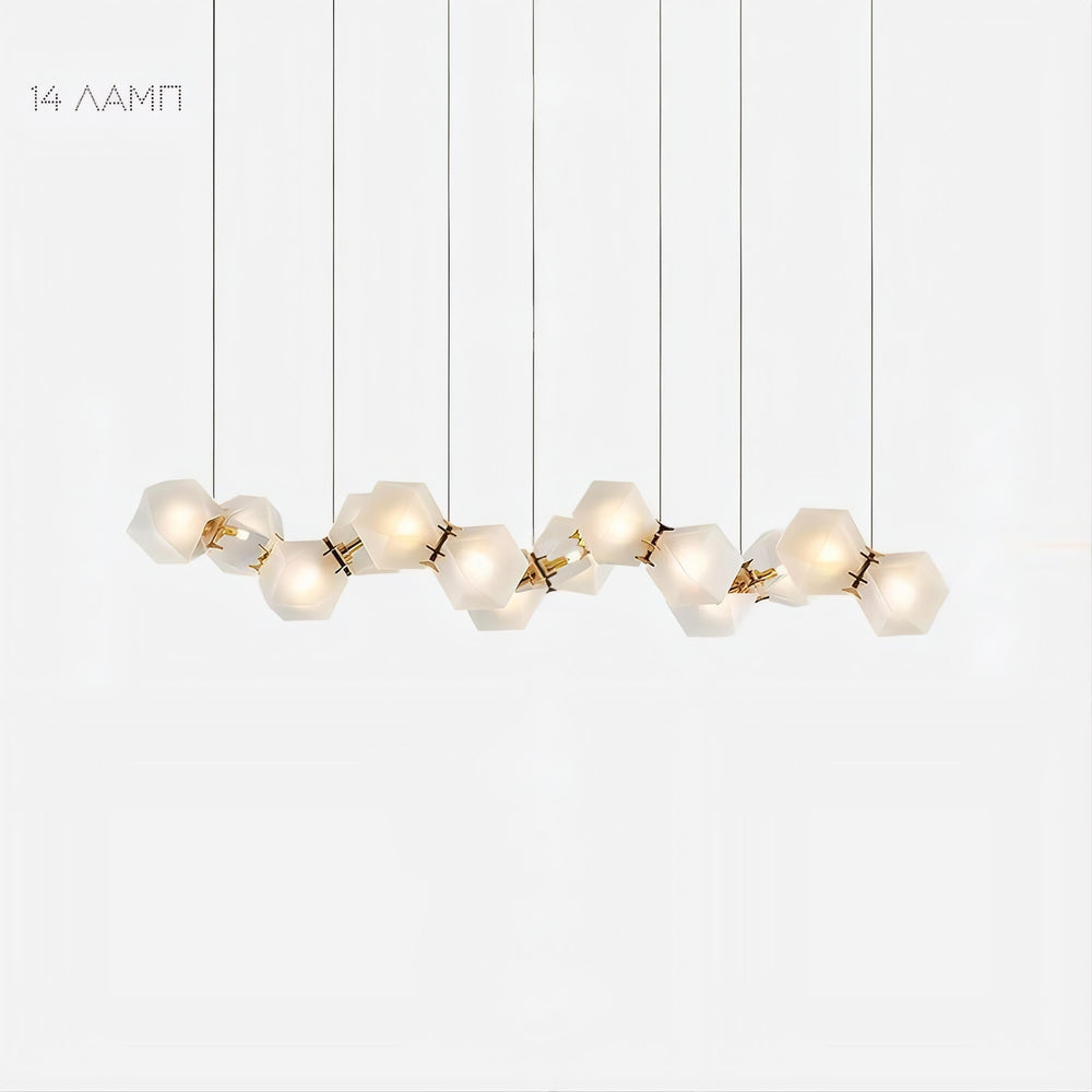 PHILLIS Linear Chandelier by Lampadom - top view