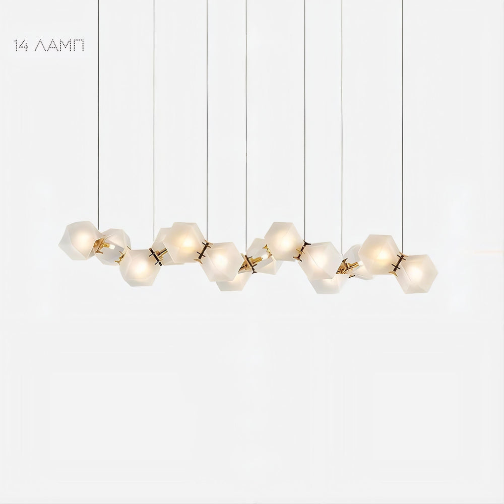 PHILLIS Linear Chandelier by Lampadom - angle view