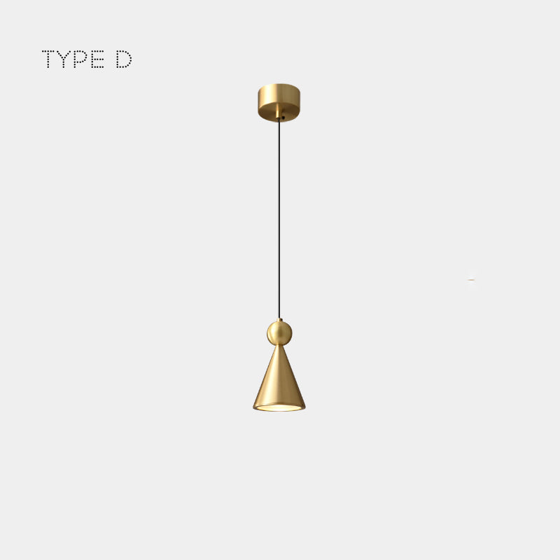 PIET CONE BRASS Pendant by Lampadom - close-up