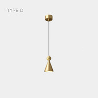 PIET CONE BRASS Pendant by Lampadom - close-up