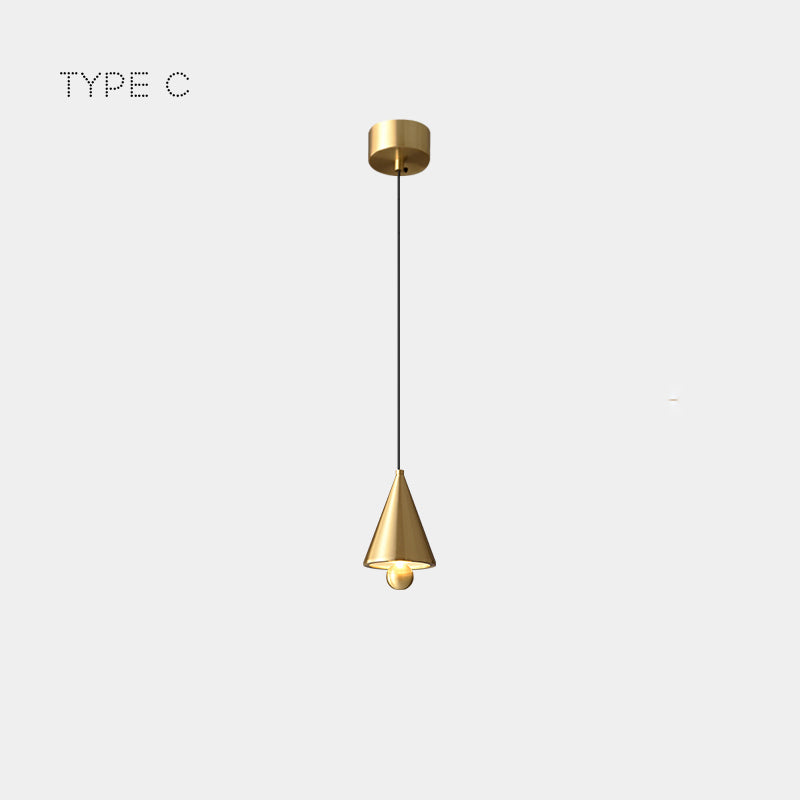 PIET CONE BRASS Pendant by Lampadom - detail view