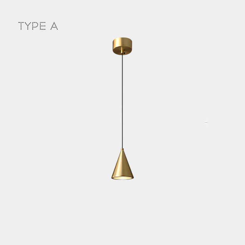 PIET CONE BRASS Pendant by Lampadom - scale reference