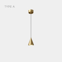 PIET CONE BRASS Pendant by Lampadom - scale reference
