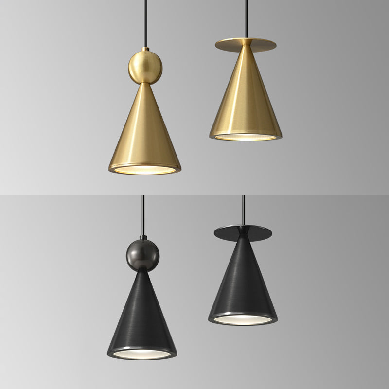 PIET CONE BRASS Pendant by Lampadom - scale reference