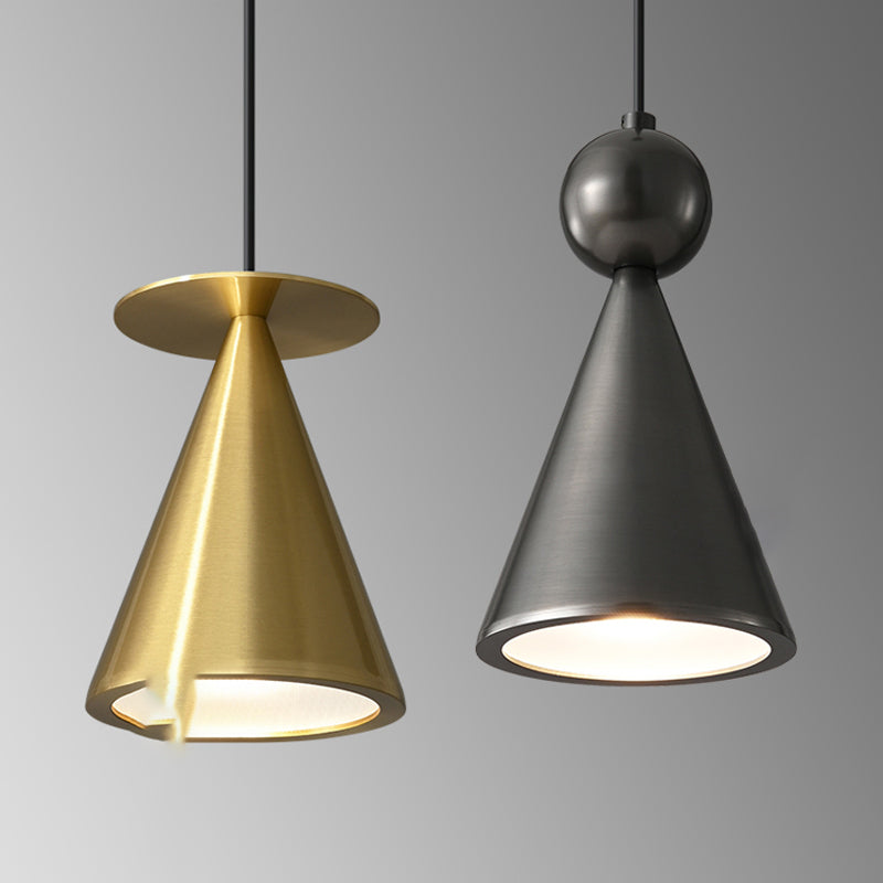 PIET CONE BRASS Pendant by Lampadom - angle view