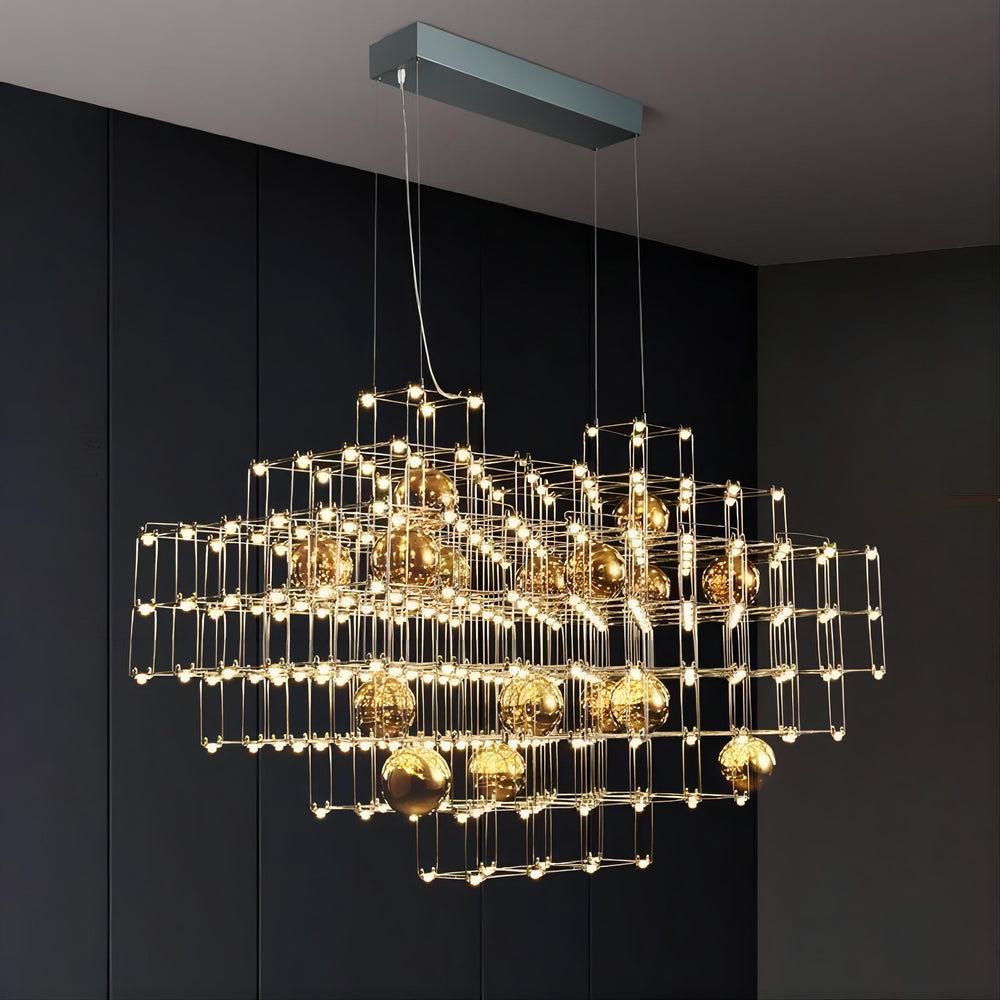 QUANT Chandelier by Lampadom - scale reference