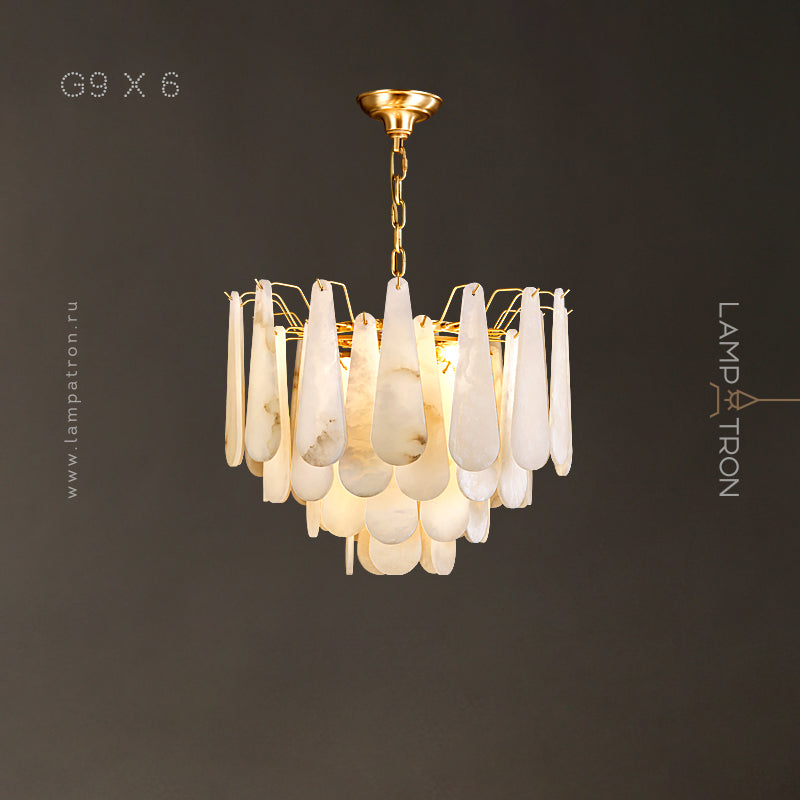 RADA MARBLE Chandelier by Lampadom - close-up